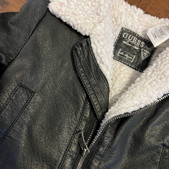 Baby Aviator Black Leather Jacket - Picture 3 of 3